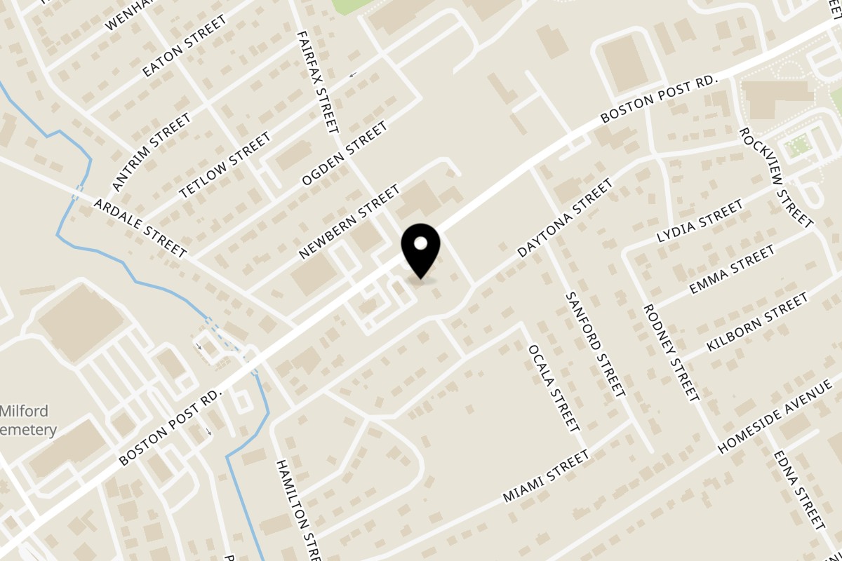 Map showing the location of Dama Rose on 702 Boston Post Rd B in West Haven